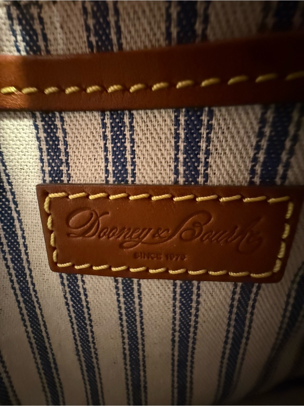 Dooney & Bourke Khaki and Tan Leather-Trim Messenger - Picture 5 of 16